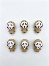 Light Brown Ghost Face 3D Printed Pen Topper (No Hole)