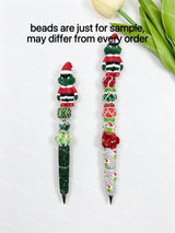 Grinch Green Christmas Monster 3D Pen Topper No Hole for DIY Beadable Pens Wholesale