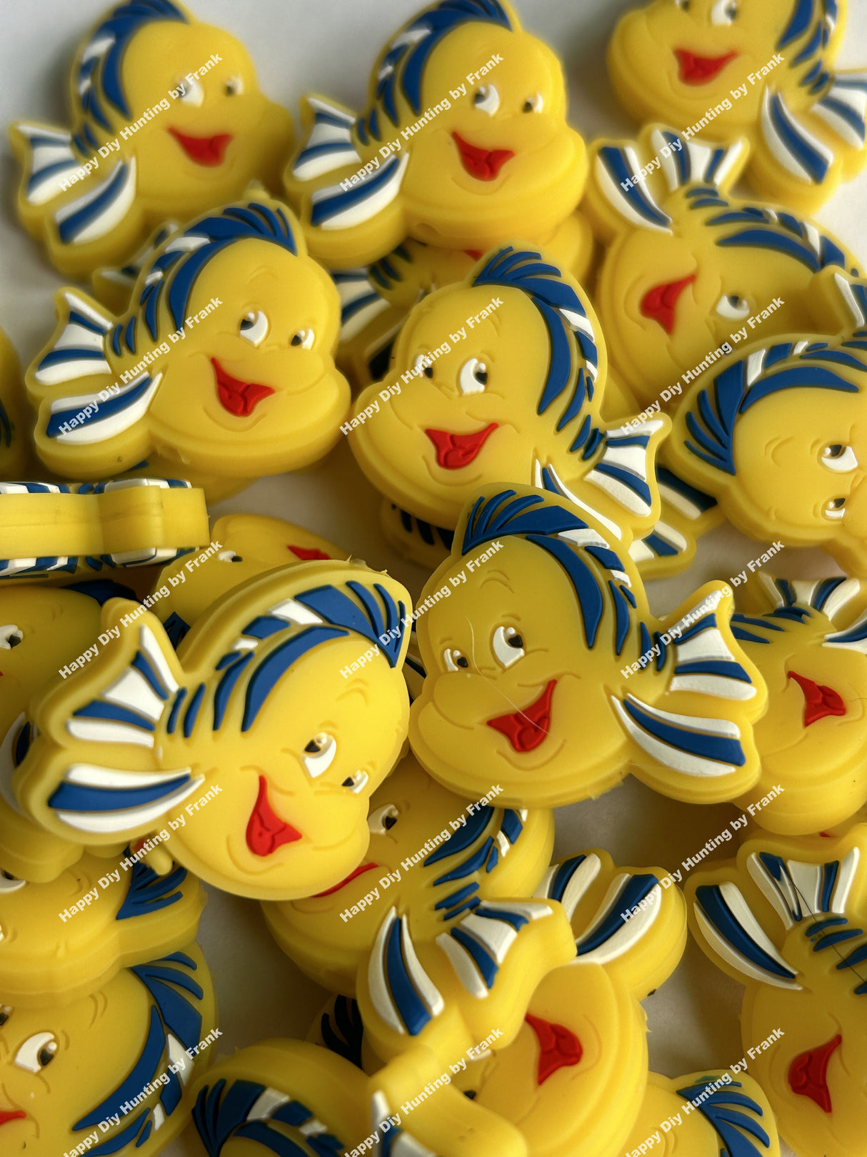 Yellow Fish Silicone Focal Beads