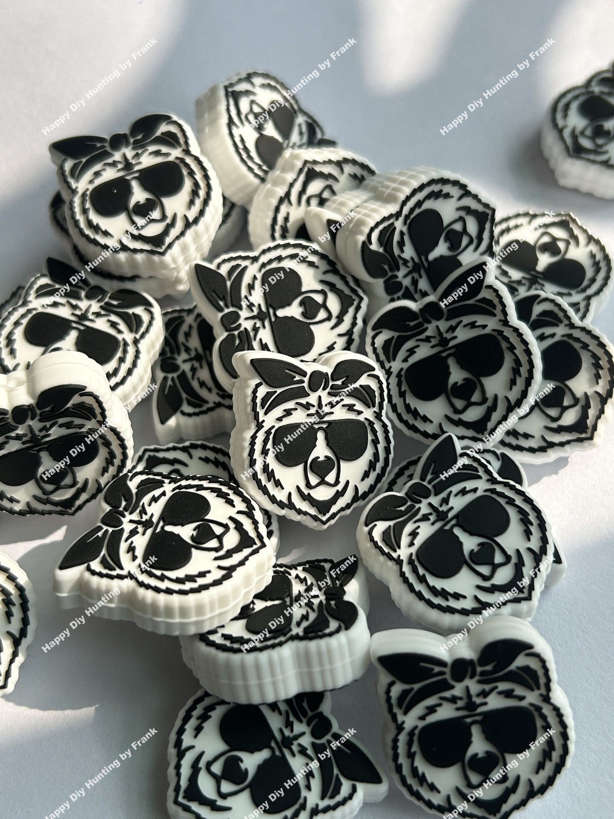 Bear Face Silicone Focal Bead