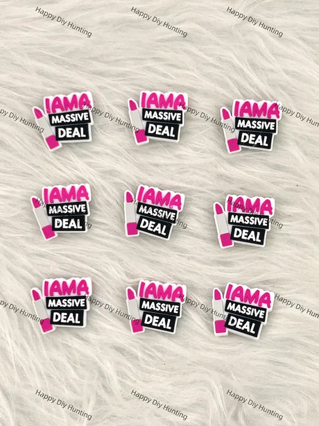 I Am A Massive Deal Silicone Focal Beads for Funny Quote Beadable Pen