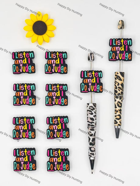 I Listen And I Do Judge Silicone Focal Beads Wholesale, silicone focal beads for pens