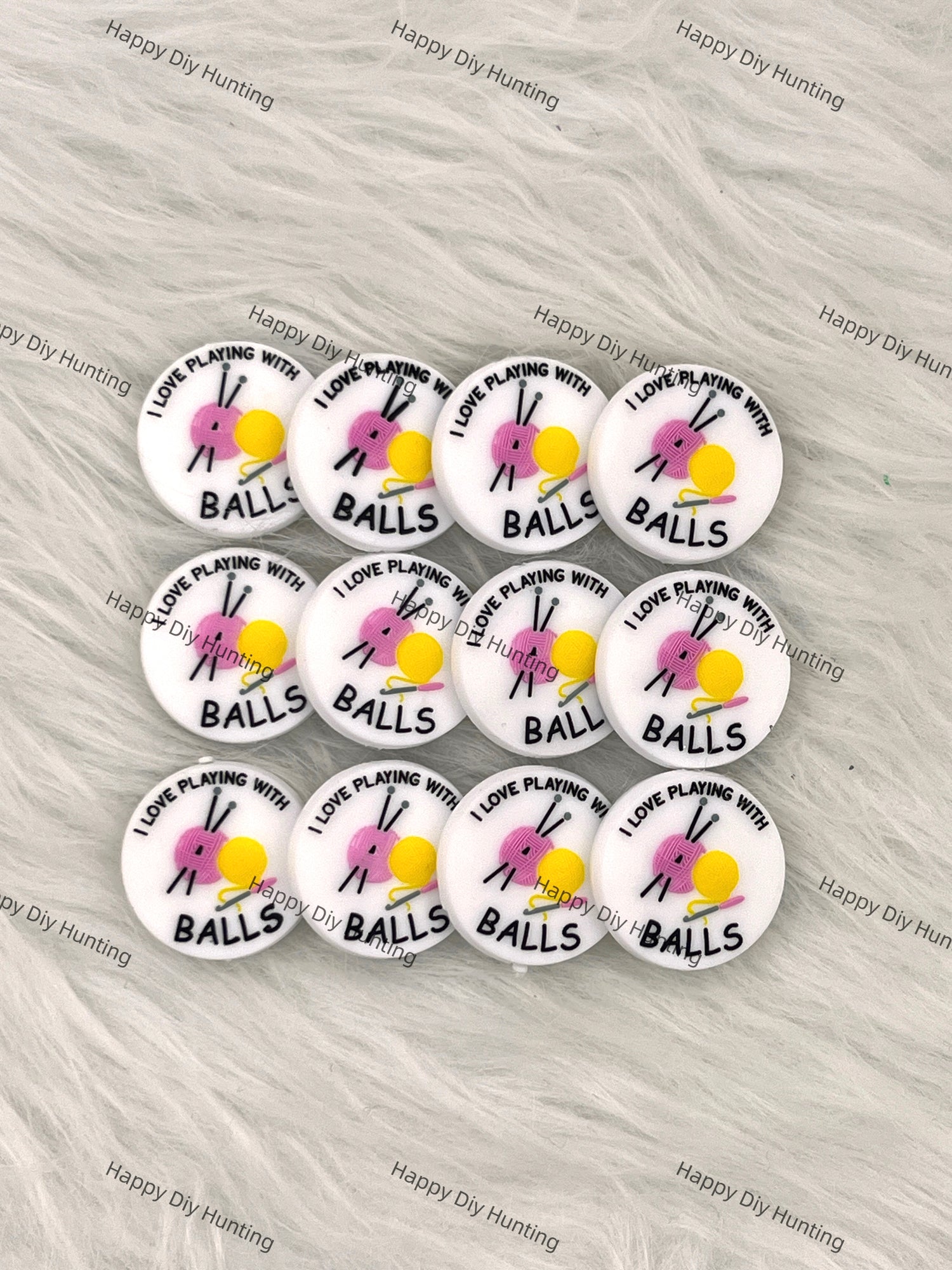 I Love Playing With Balls Silicone Focal Beads Wholesale