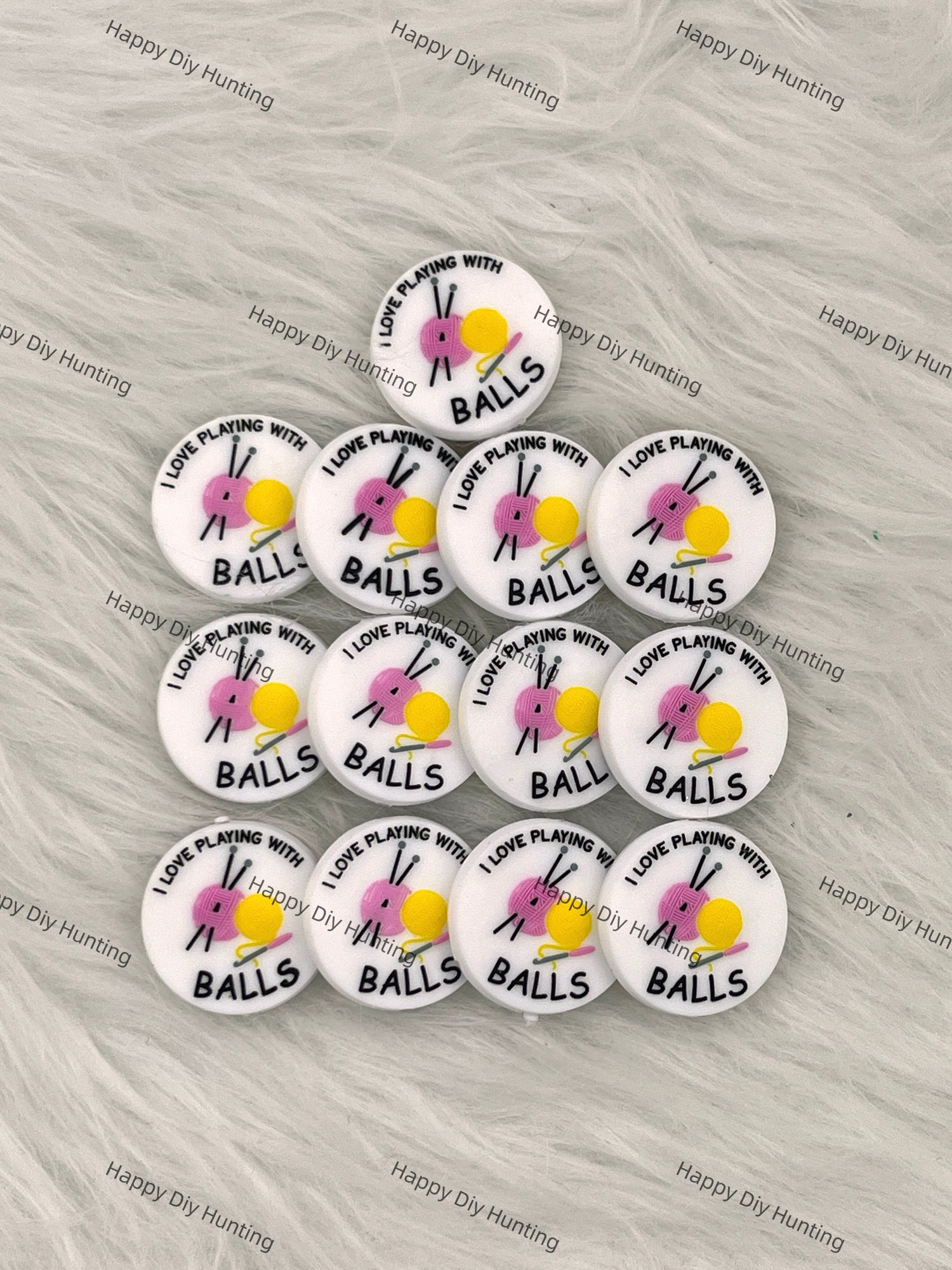 I Love Playing With Balls Silicone Focal Beads Wholesale