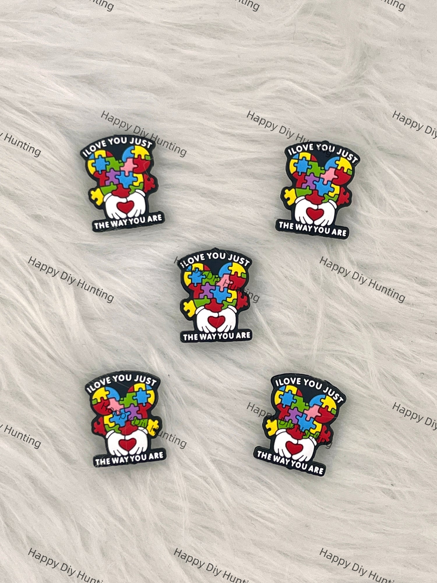 I Love You Just The Way You Are Silicone Focal Bead