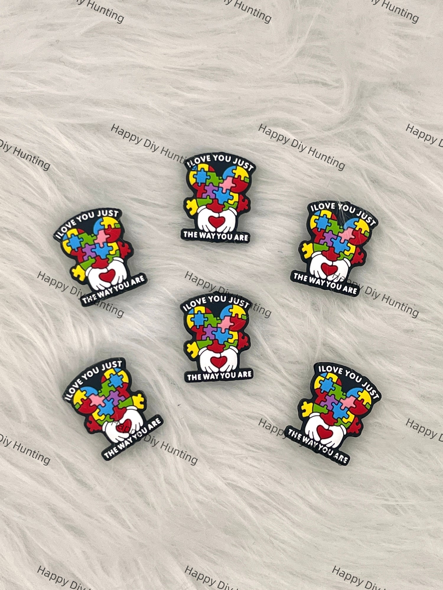 I Love You Just The Way You Are Silicone Focal Bead