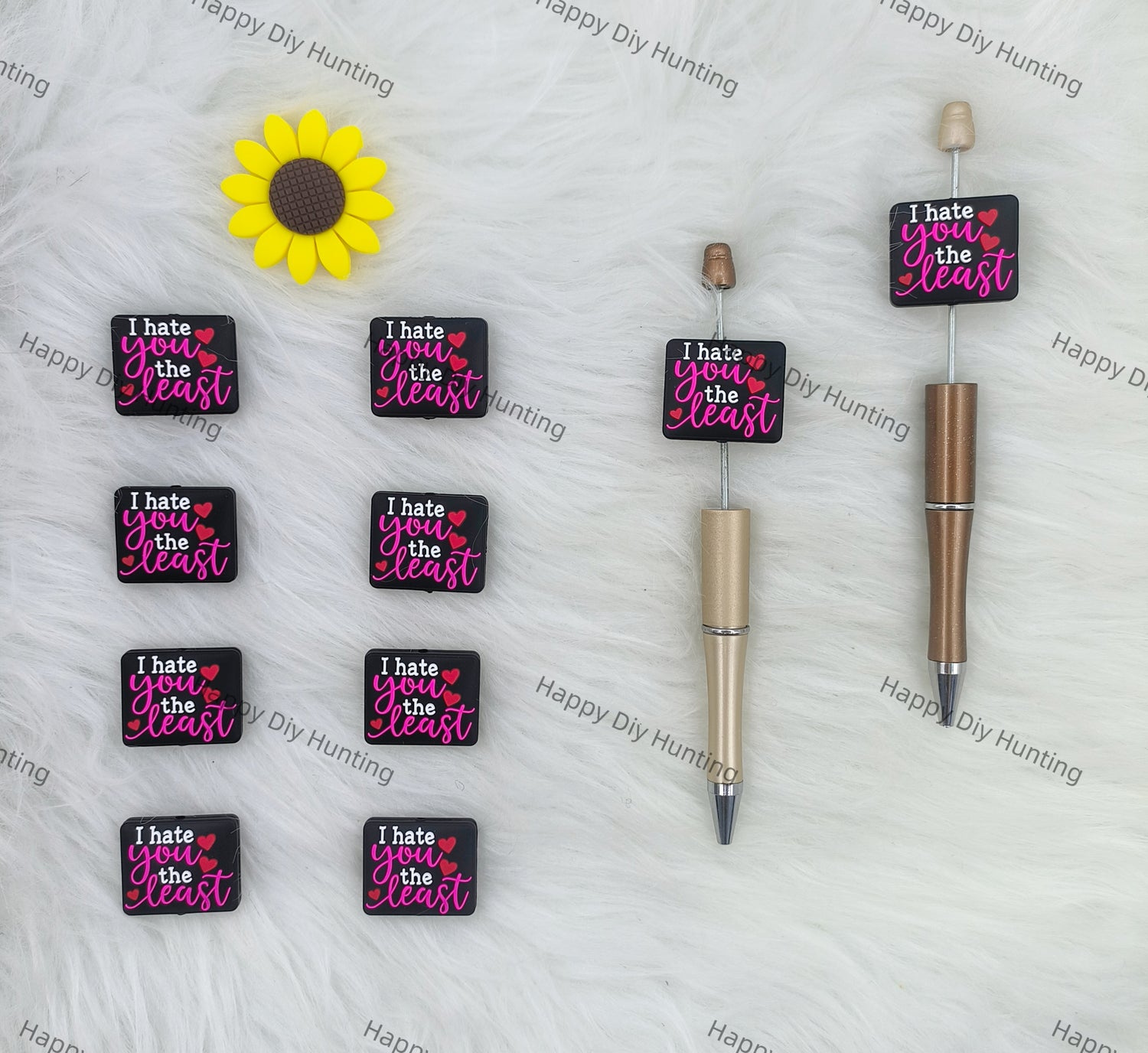 I hate you the least, silicone focal beads for pens