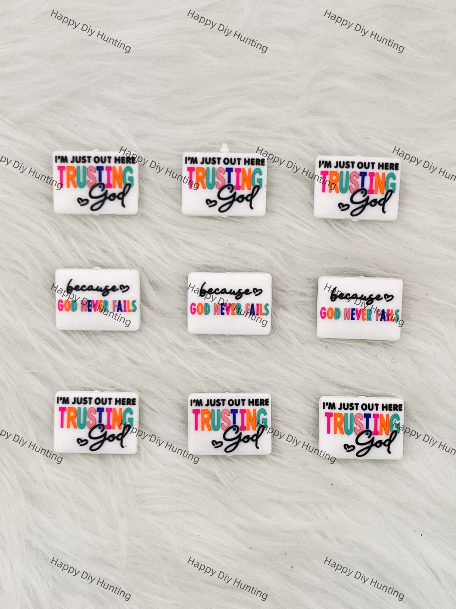 I’m Just Out Here Trusting God Because God Never Fails Silicone Focal Beads Wholesale, silicone focal beads for pens