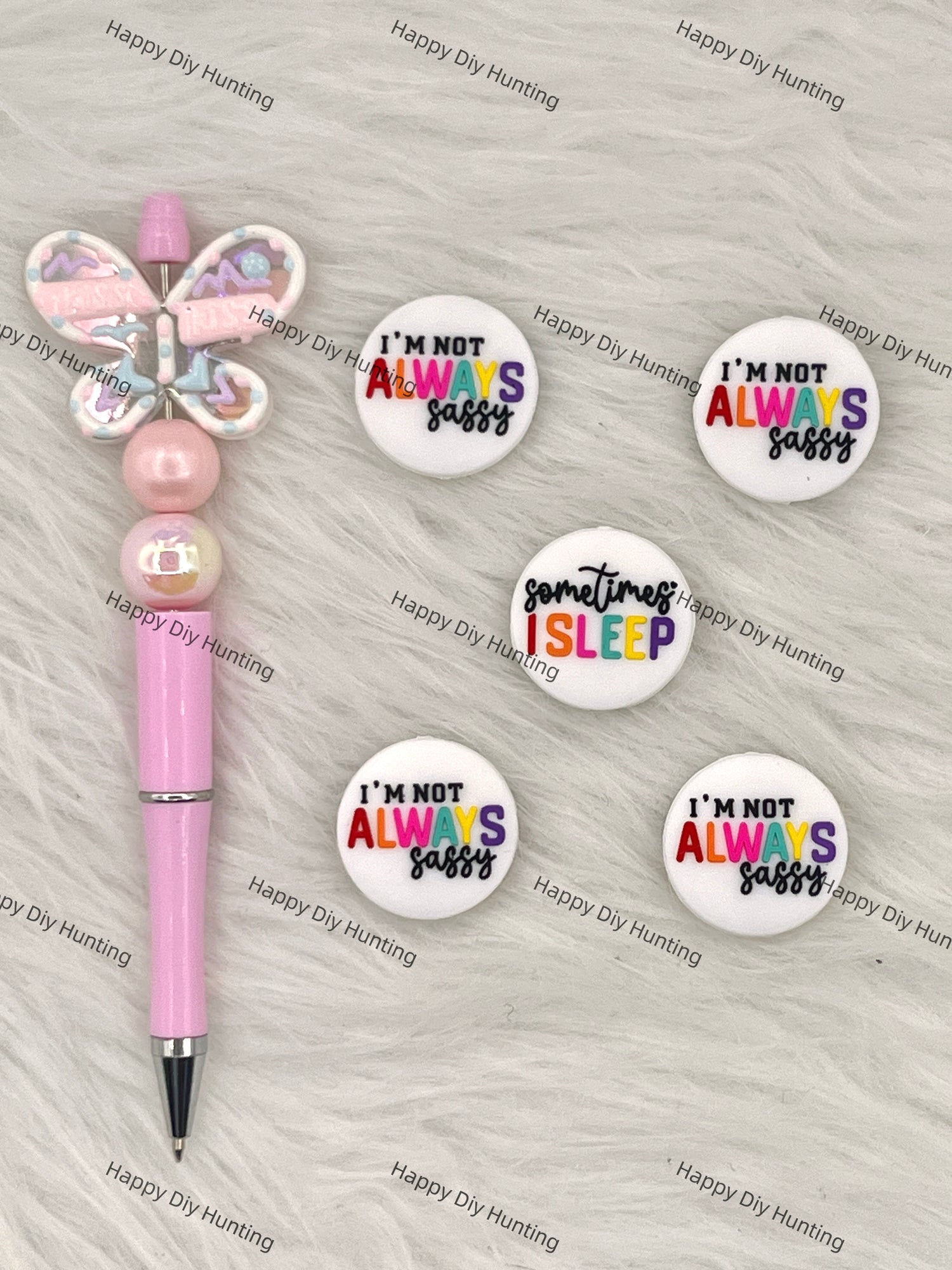 I’m Not Always Sassy. Sometimes I Sleep Silicone Focal Beads Wholesale, silicone focal beads for pens