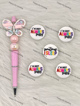 I’m Not Always Sassy. Sometimes I Sleep Silicone Focal Beads Wholesale, silicone focal beads for pens