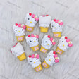 Ice Cream Cone White Kitten 3D Pen Topper (No Hole) for DIY Beadable Pens Wholesale