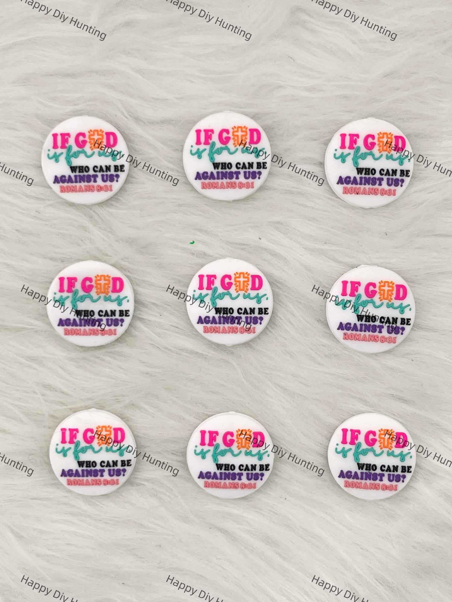 If God Who Can Be Against Us? Romans 8:31 Silicone Focal Beads Wholesale, silicone focal beads for pens