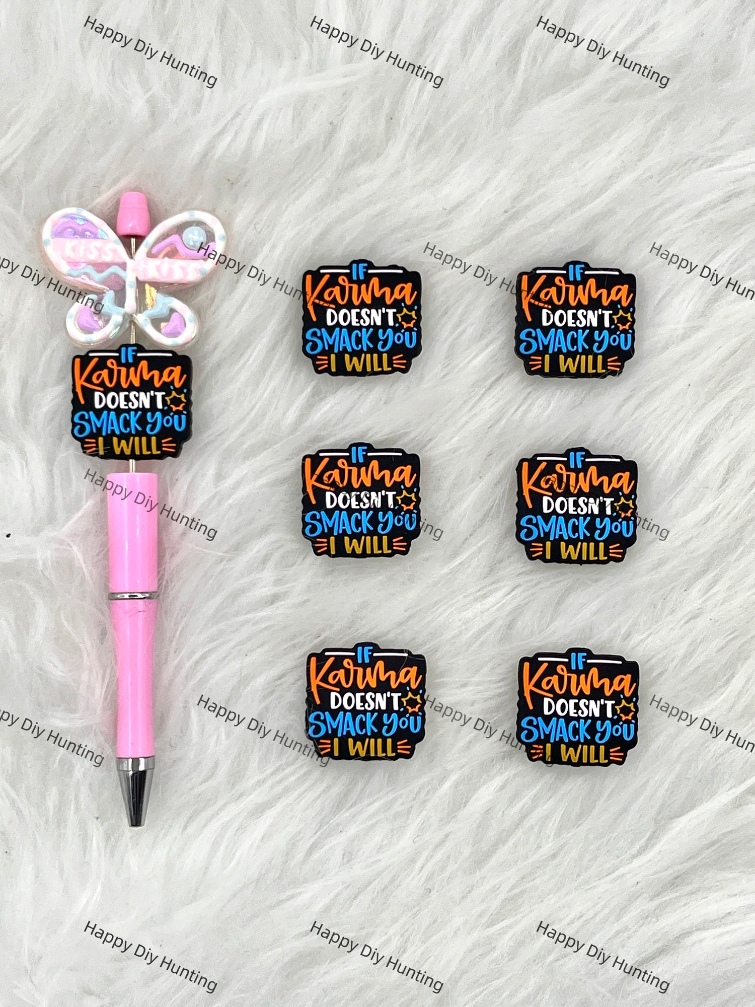 If Karma Doesn't Smack You I Will Silicone Focal Beads Wholesale, silicone focal beads for pens