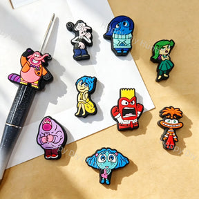 Iside Out Character Flat Silicone Focal Beads For DIY Beadable Pens