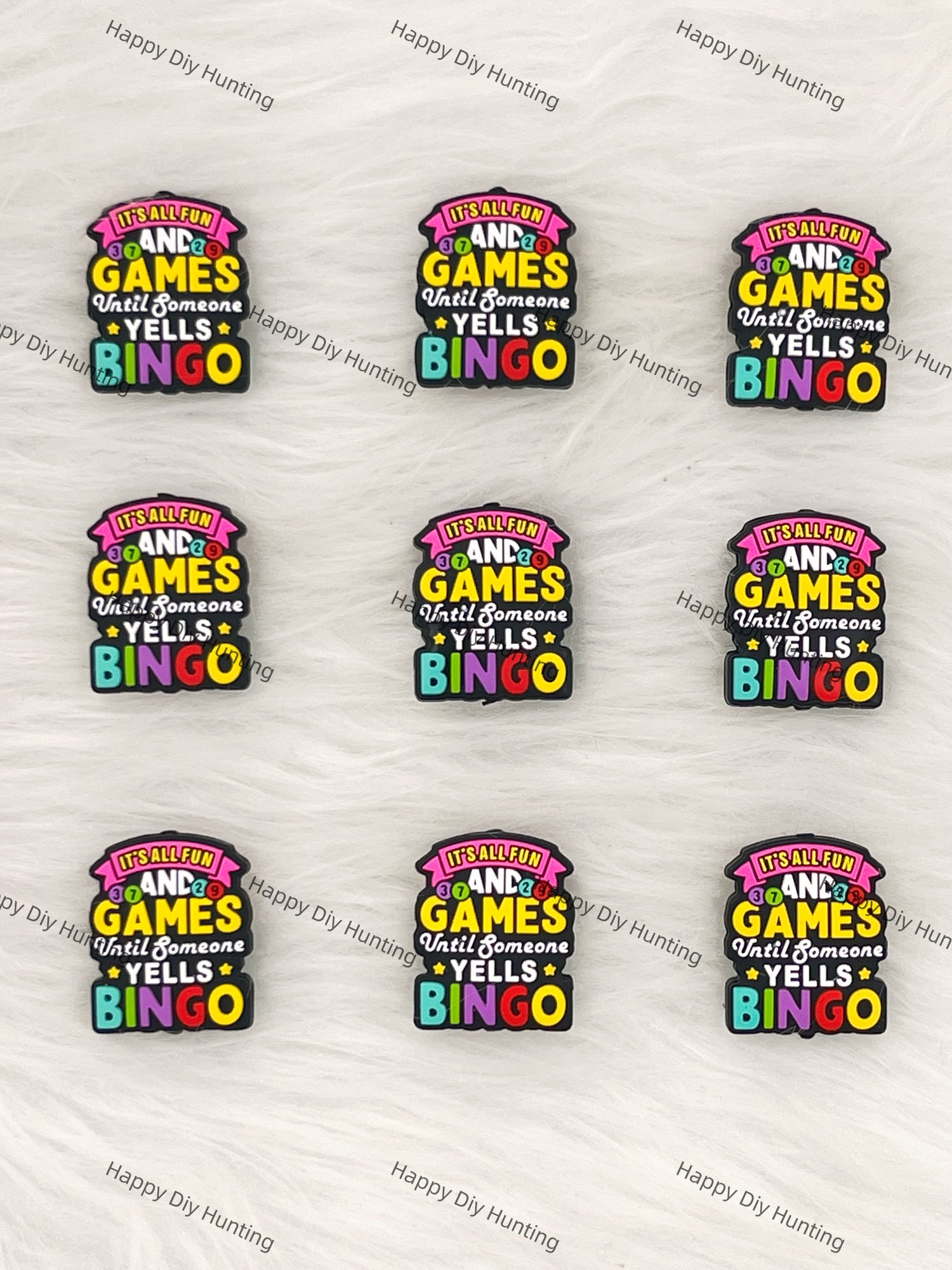 It's All Fun And Games Until Someone Yells Bingo Silicone Focal Beads Wholesale, silicone focal beads for pens