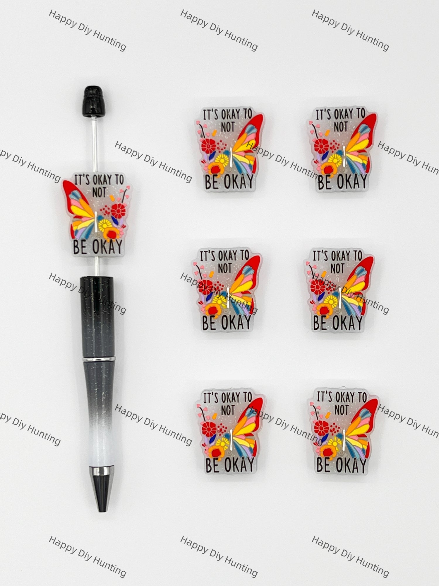 It's Okay To Not Be Okay Silicone Focal Beads Wholesale, silicone focal beads for pens