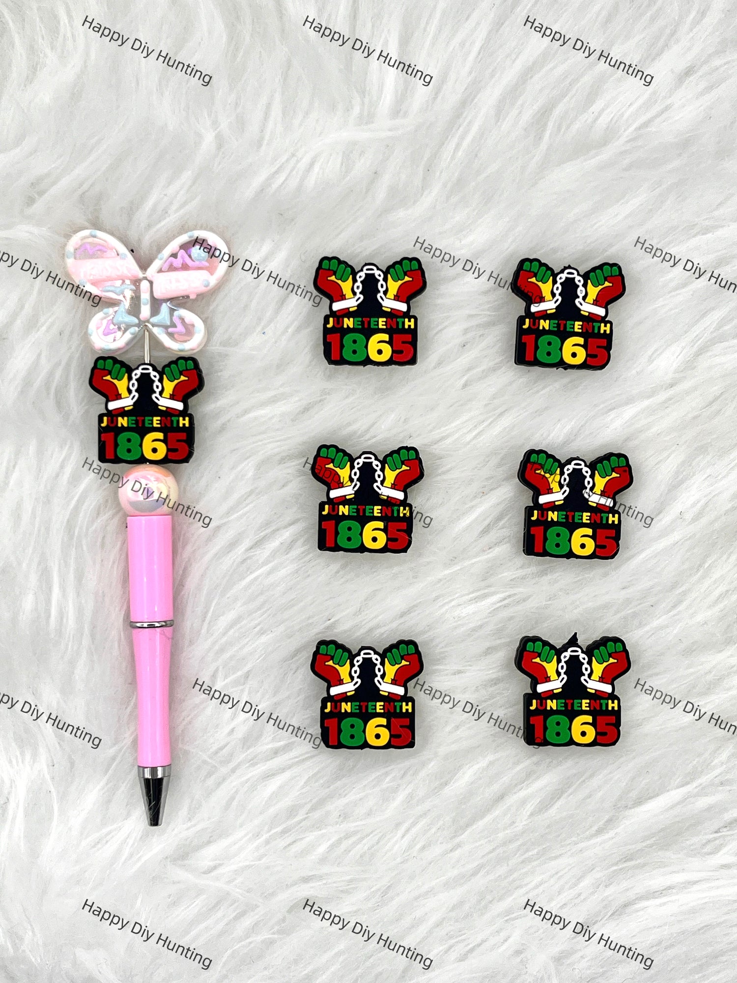 Juneteenth 1865 Silicone Focal Beads Wholesale, silicone focal beads for pens