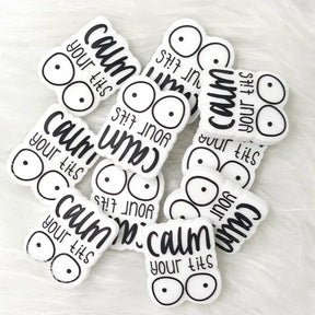 Keep Calm Stylish Quote Silicone Focals for Trendy Beadable Pen Craft