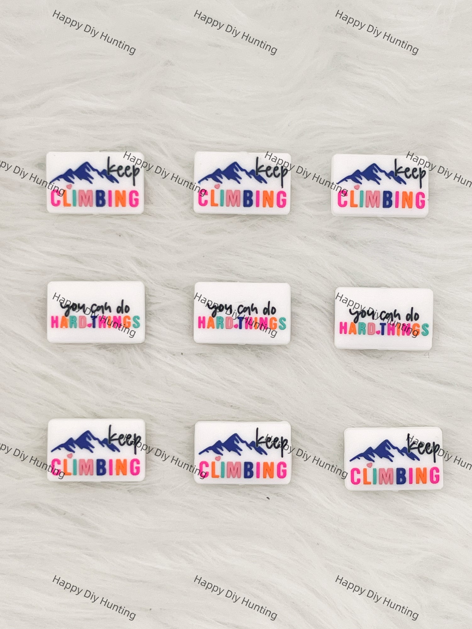 Keep Climbing& You Can Do Hard Things Silicone Focal Beads Wholesale, silicone focal beads for pens