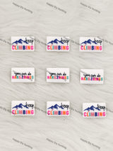 Keep Climbing& You Can Do Hard Things Silicone Focal Beads Wholesale, silicone focal beads for pens