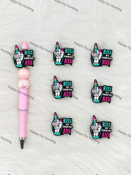 Kiss My Countay Ass Silicone Focal Beads Wholesale, silicone focal beads for pens