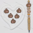 LV Brown Pattern Handbag Silicone Focal Beads For DIY Beadable Pens