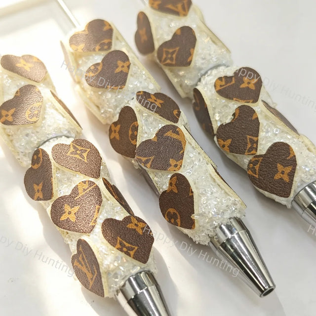 LV Heart Shaped Beadable Pens Wholesale, Matches All Focal Beads & Pen Toppers