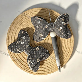 LV mickey mouse Print Fabric Bow Beads For DIY Beadable Pens