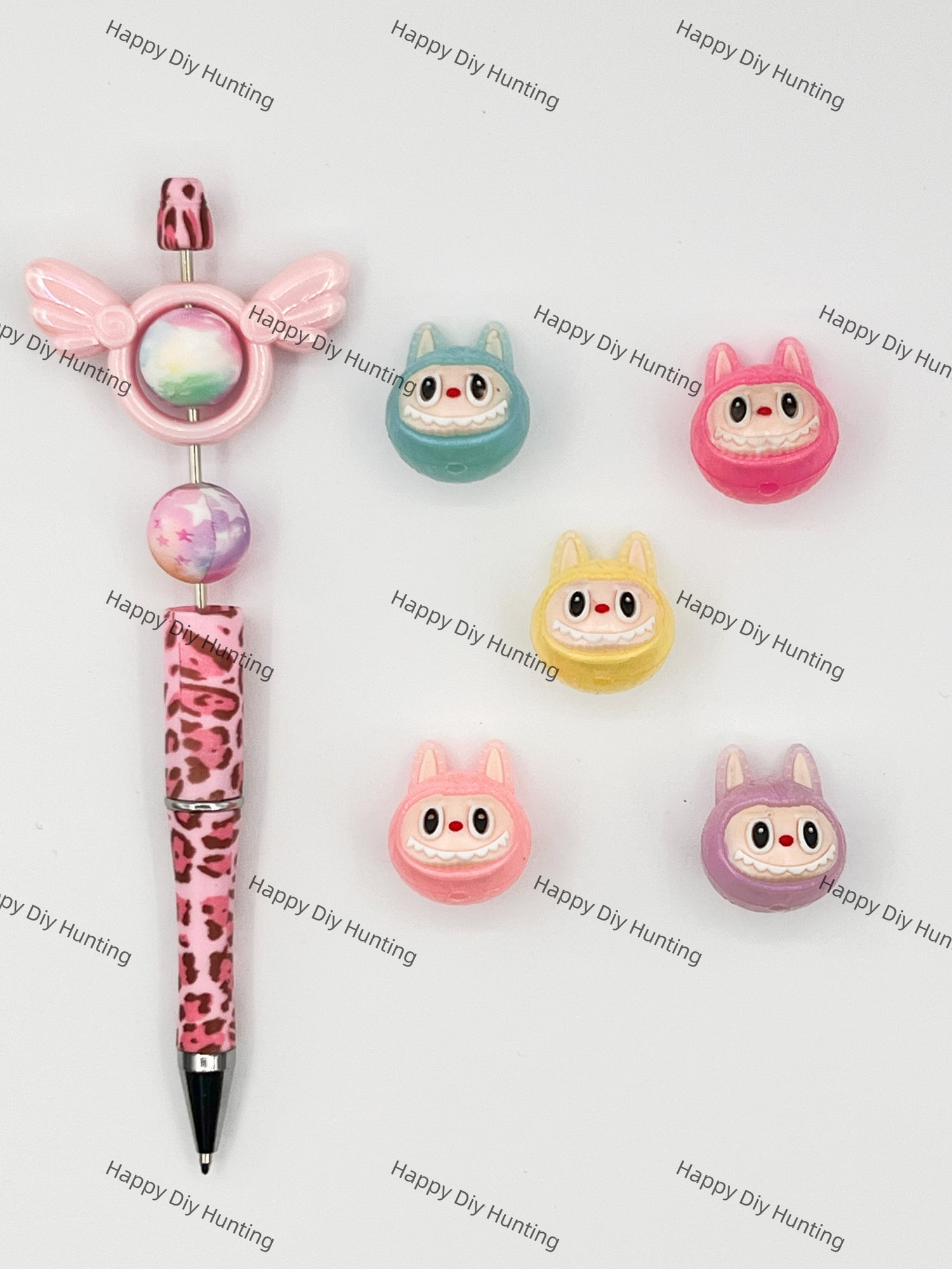 Labubu Head Silicone Focal Beads Wholesale, silicone focal beads for pens