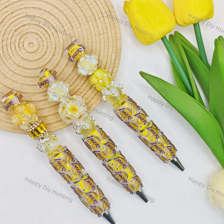 Lakers Team DIY Beadable Pens Wholesale, Beadable Pens Supplies1