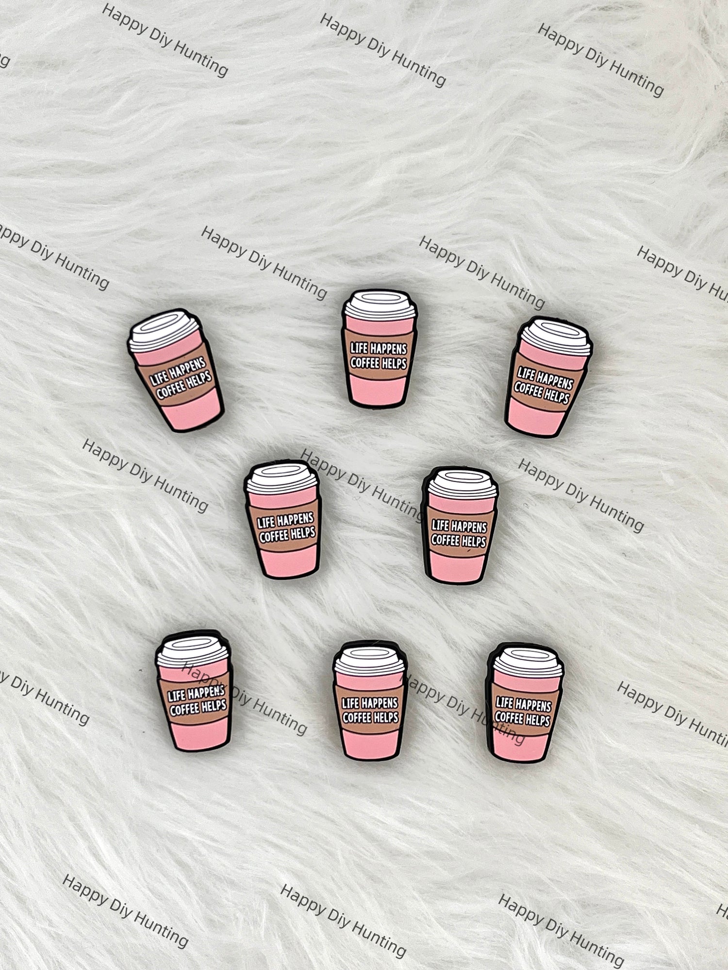 Life Happens Coffee Helps,Coffee Saying Silicone Focal Beads Wholesale