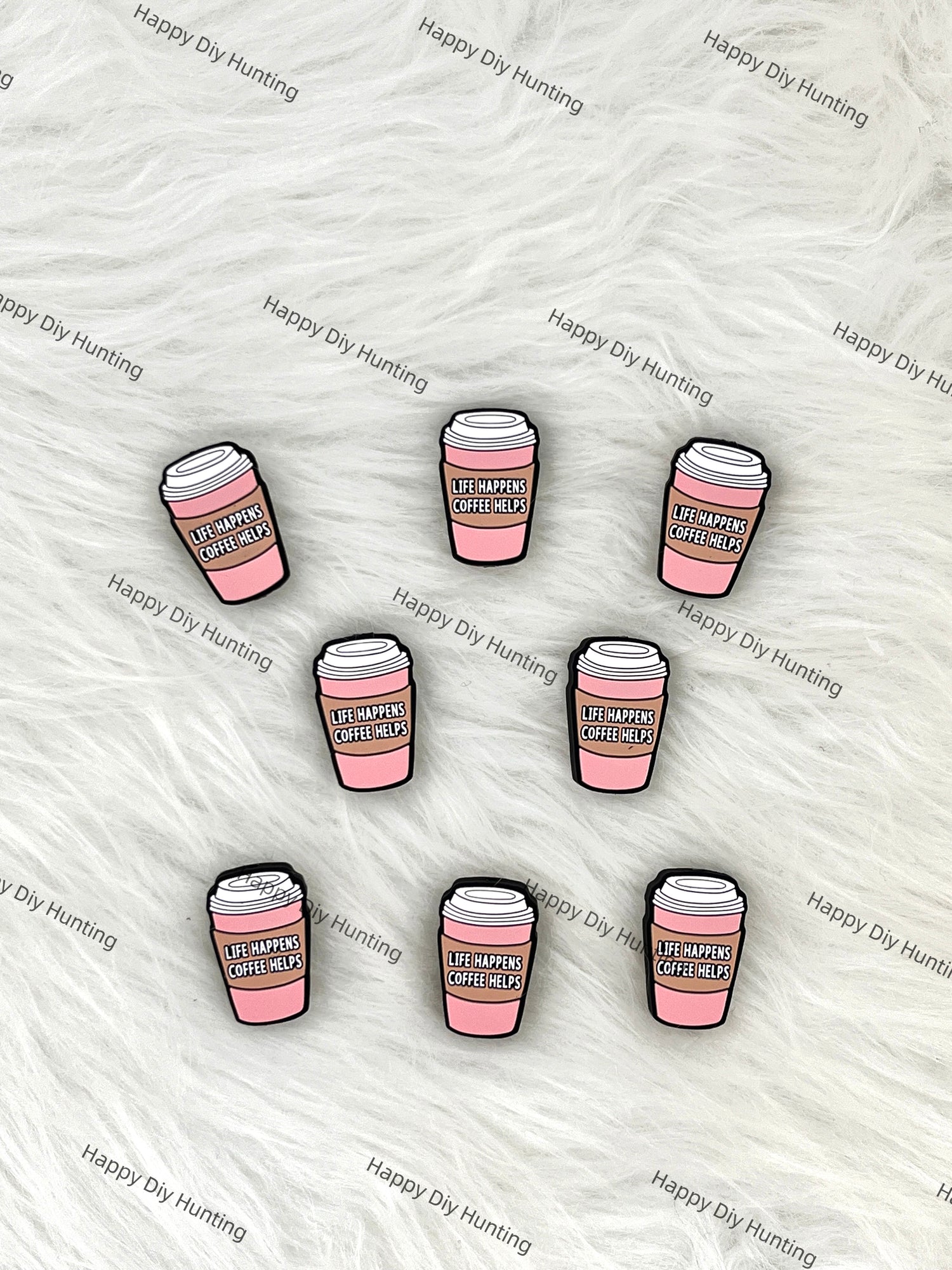 Life Happens Coffee Helps,Coffee Saying Silicone Focal Beads Wholesale