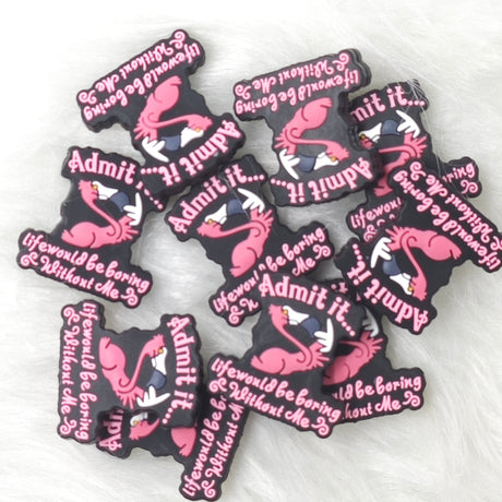 Life will be boring without me Silicone Focal Beads