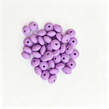 Light purple round acrylic spacer beads. Smooth, lightweight, and colorful, perfect for beadable pens, keychains, and handmade crafts.