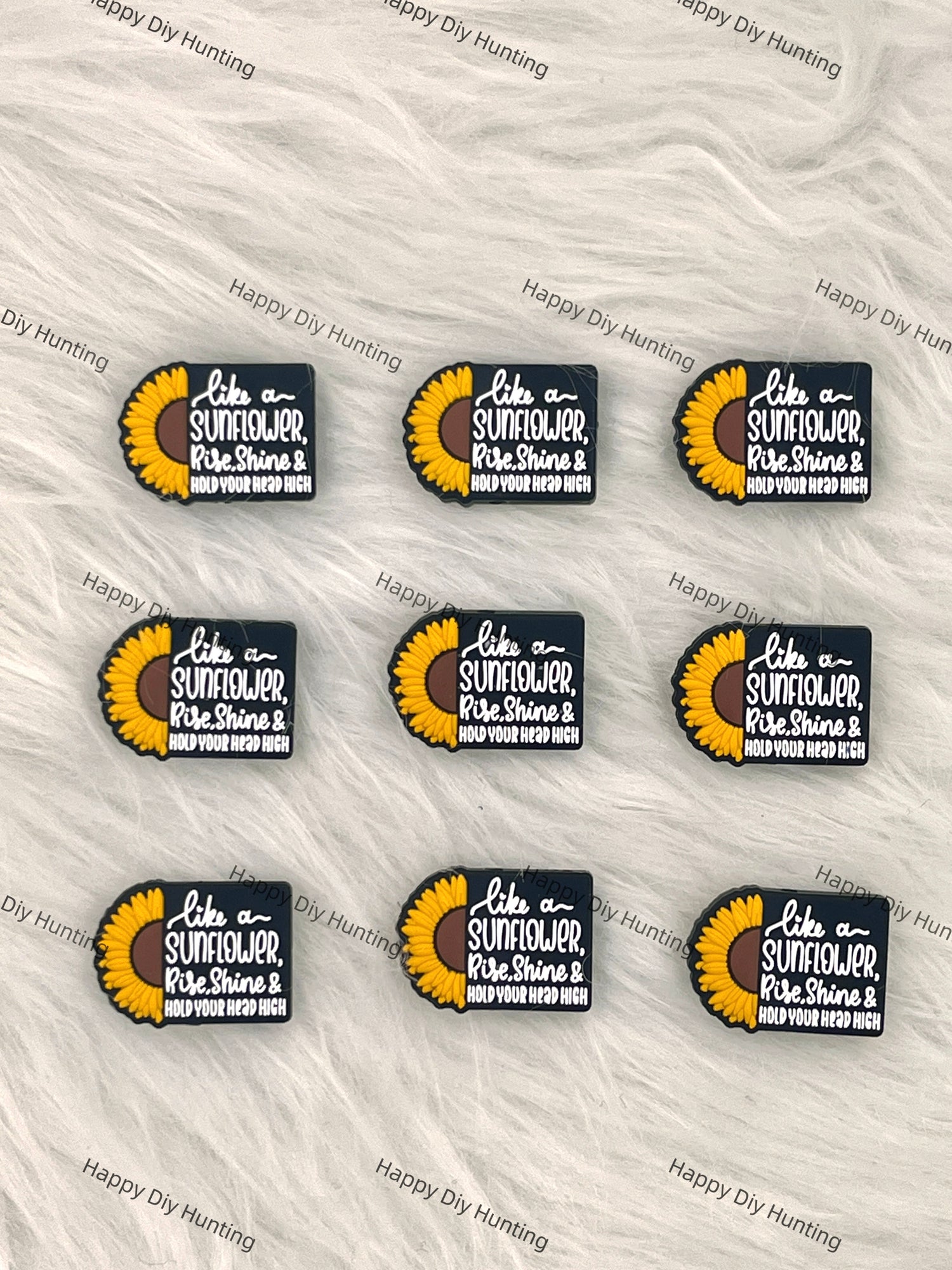 Like A Sunflower,Rise,Shine&Hold Your Head High  Silicone Focal Bead