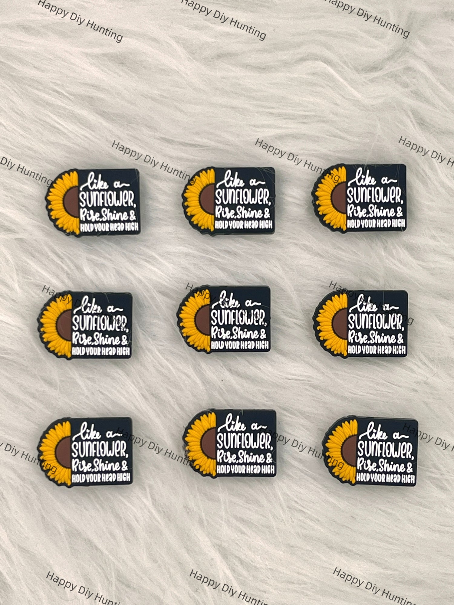 Like A Sunflower,Rise,Shine&Hold Your Head High  Silicone Focal Bead