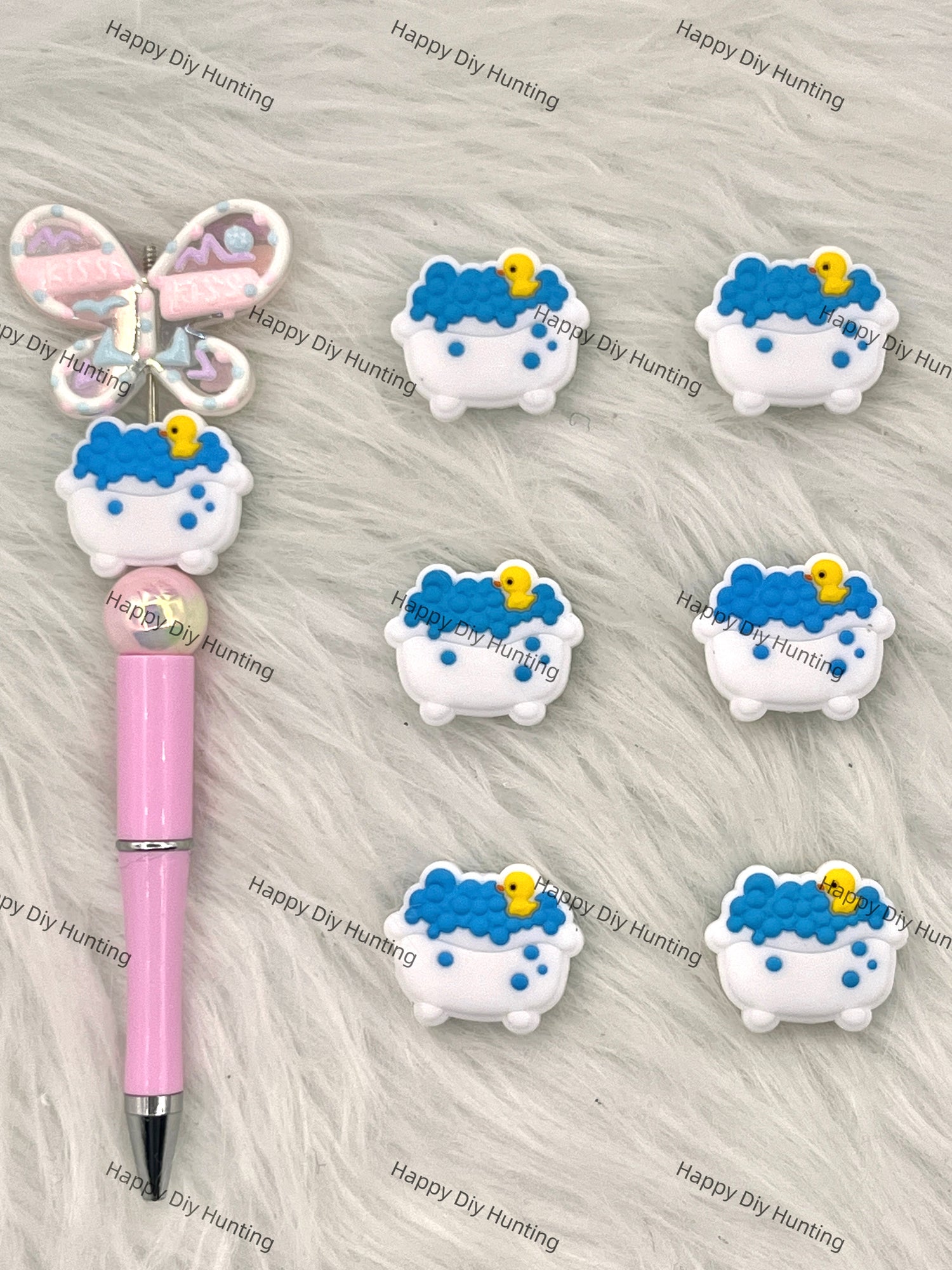 Little Duck In The Bathtub Silicone Focal Beads Wholesale, silicone focal beads for pens