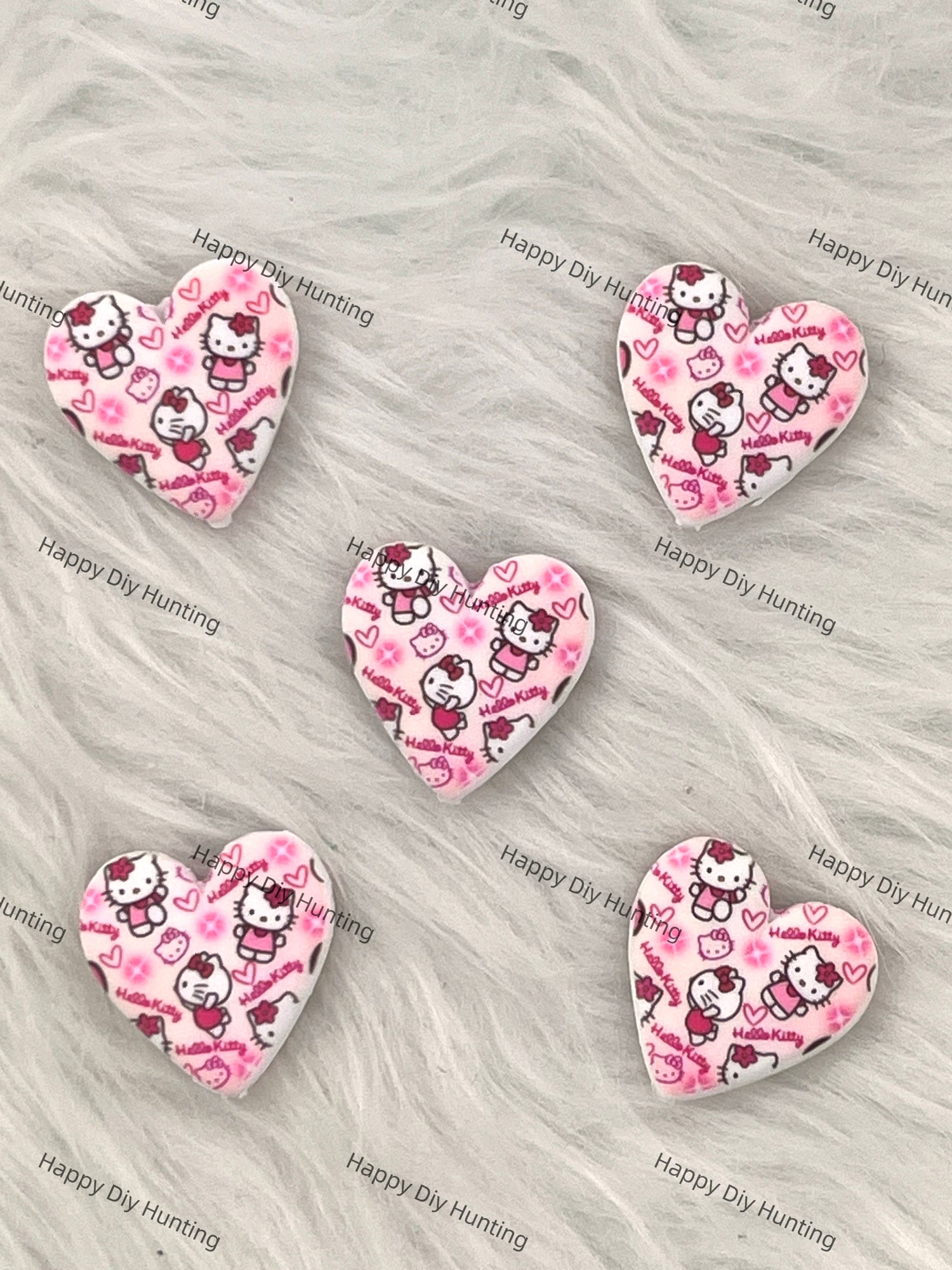 Lovely Hello Kitty Silicone Focal Beads Wholesale, silicone focal beads for pens