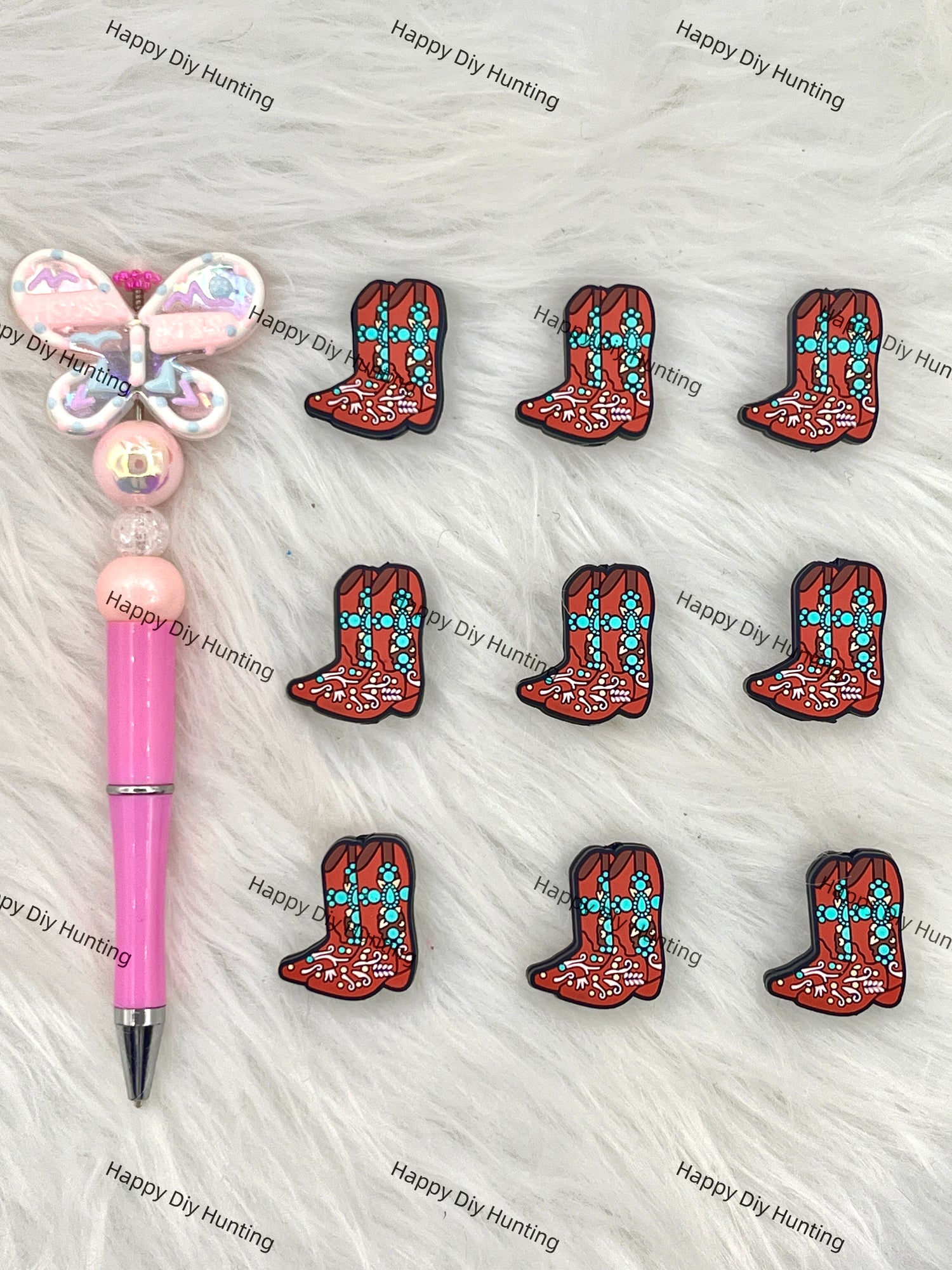 Magic Brown Boots Silicone Focal Beads Wholesale, silicone focal beads for pens