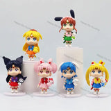 Magical Sailor Style Character Figurine Pen Topper for Stationery & Beadable Pen Decor