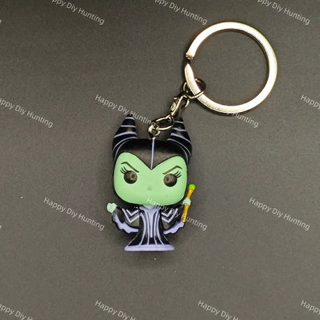Maleficent_Funko_Pocket_Pop without pre-drilled holes  for custom beadable pens, keychains and Halloween handmade craft accessories.