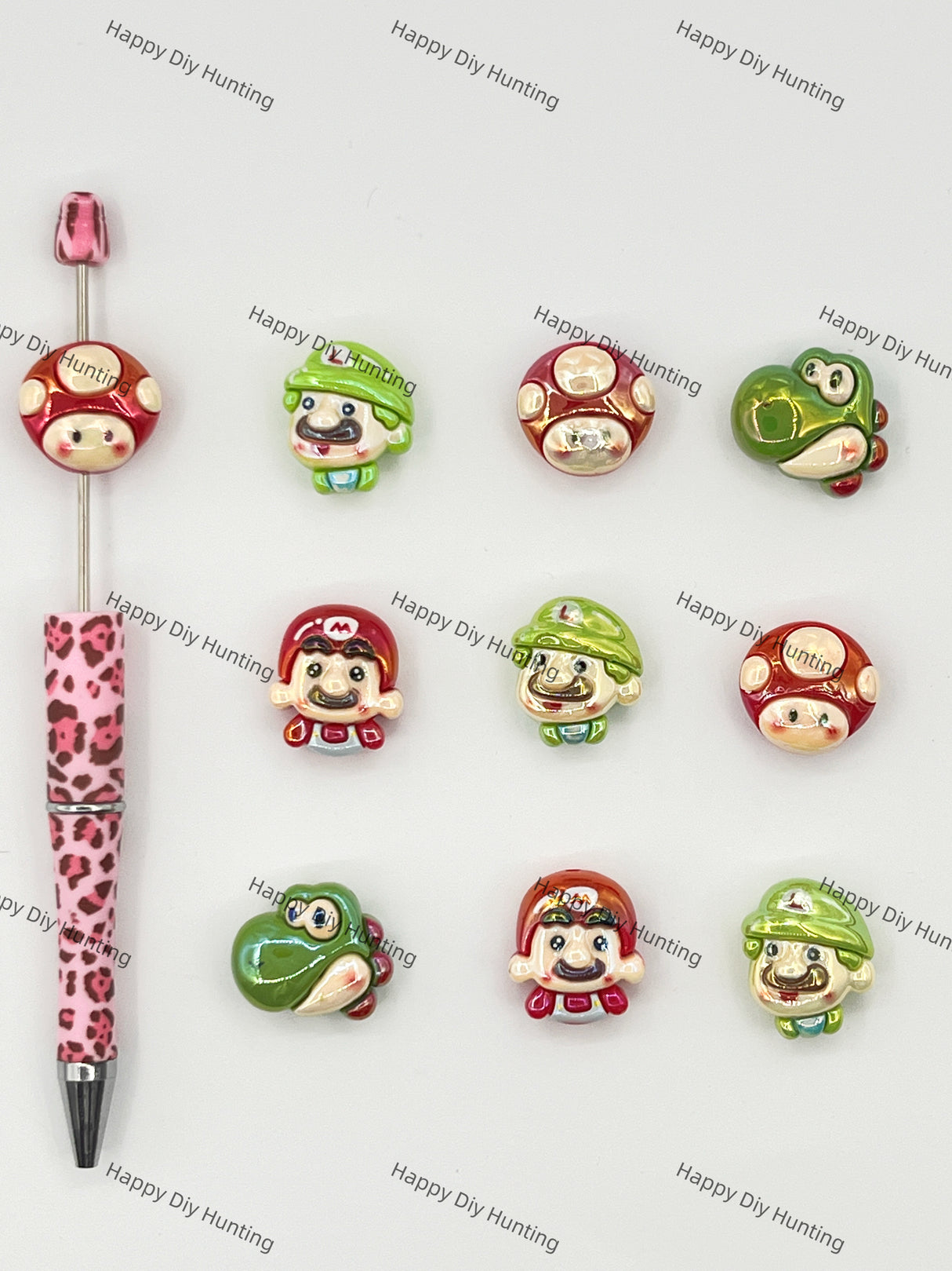 Mari0 Acrylic Beads DIY Charms 