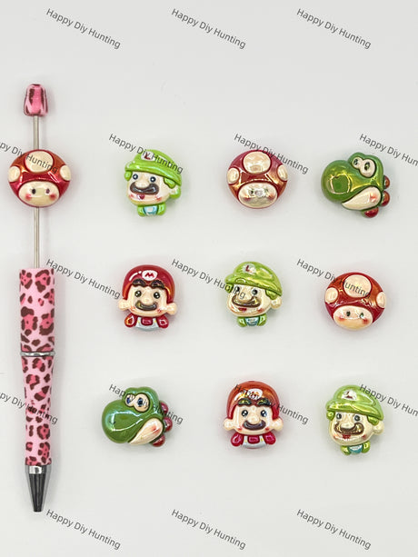 Mari0 Acrylic Beads DIY Charms 