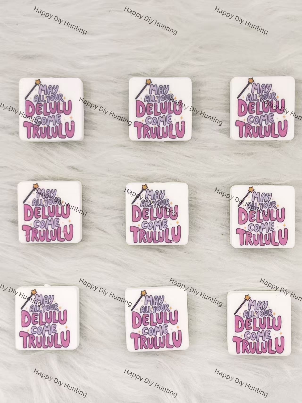 May All Your Delulu Come Trululu Silicone Focal Beads Wholesale, silicone focal beads for pens