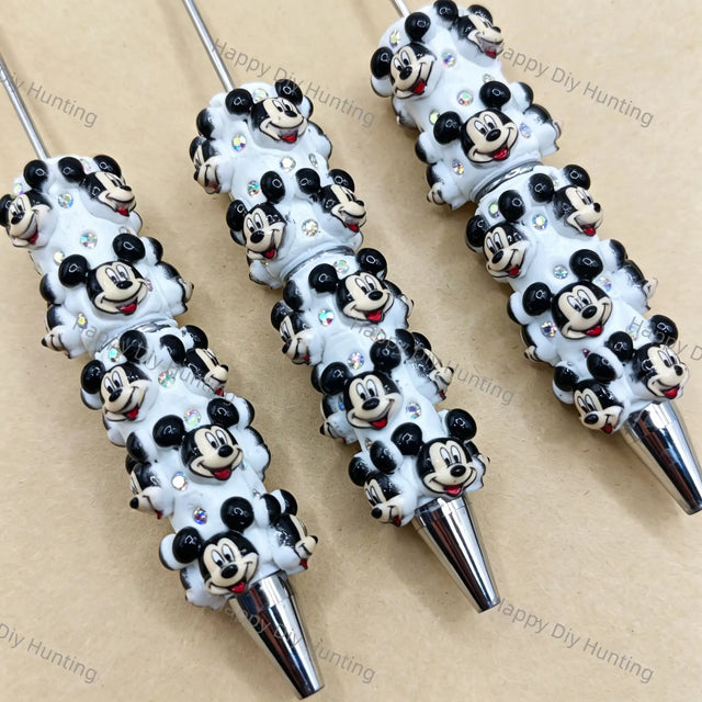 Mickey Mouse Character Beadable Pens Wholesale, Matches All Focal Beads & Pen Toppers