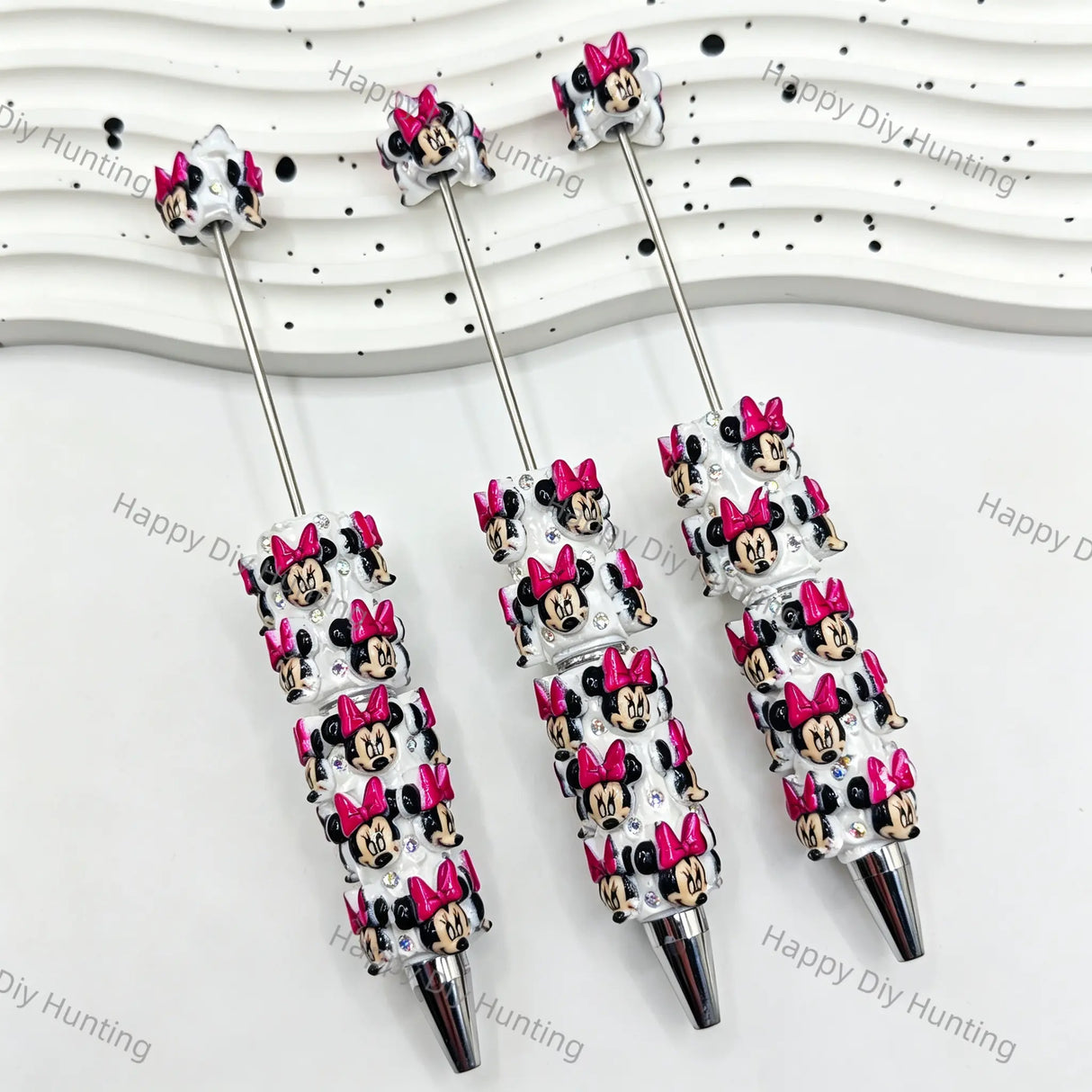 Minnie Character Beadable Pens Wholesale, Matches All Focal Beads & Pen Toppers1