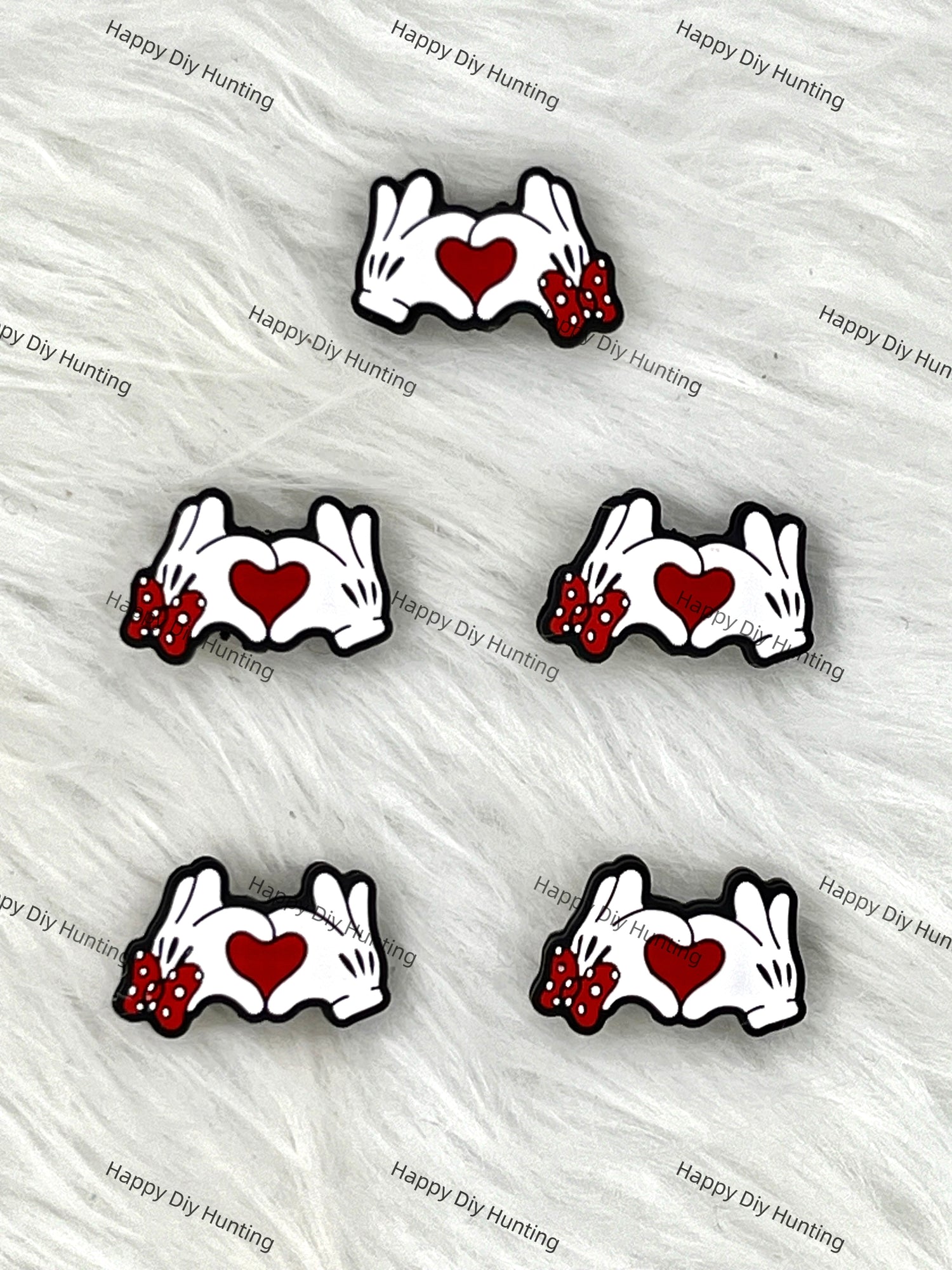 Minnie Gloves Silicone Focal Beads Wholesale, silicone focal beads for pens