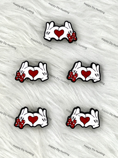 Minnie Gloves Silicone Focal Beads Wholesale, silicone focal beads for pens