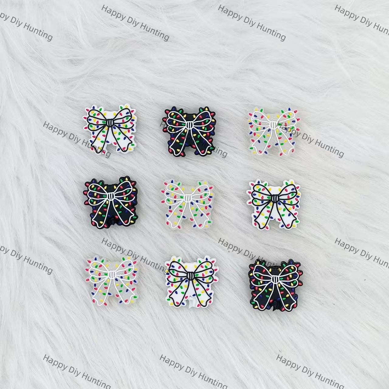 Mix Color Bowknot Silicone Focal Beads Wholesale, silicone focal beads for pens