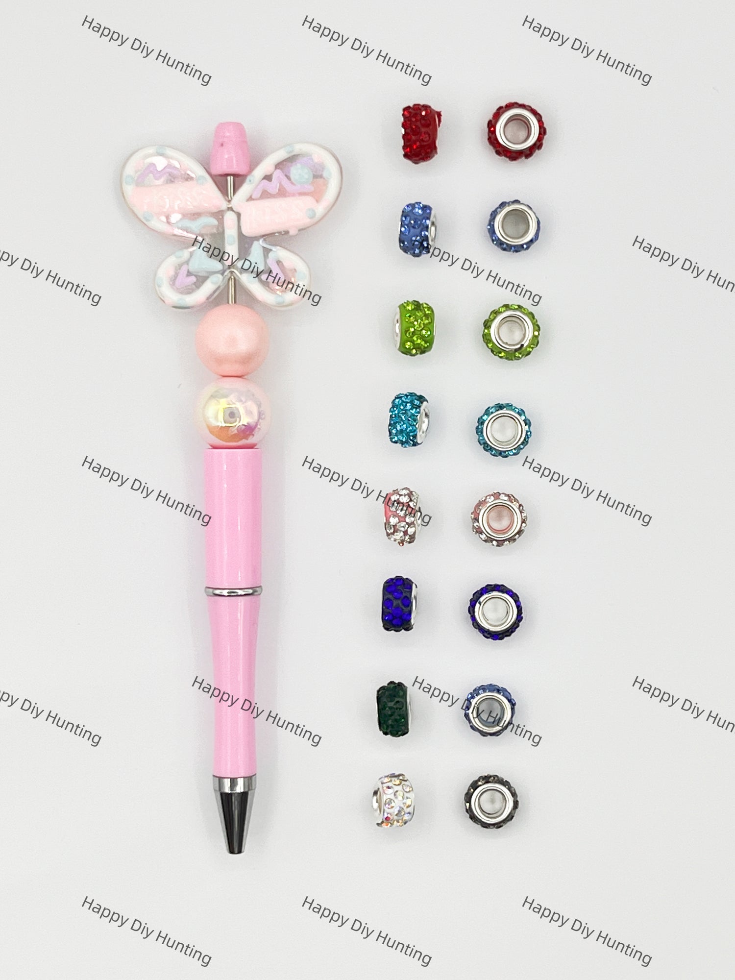 Mixed Color Rhinestone Spacer Beads